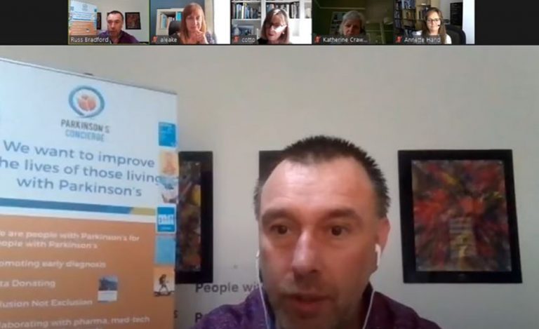 virtual meeting about covid19 and Parkinson's