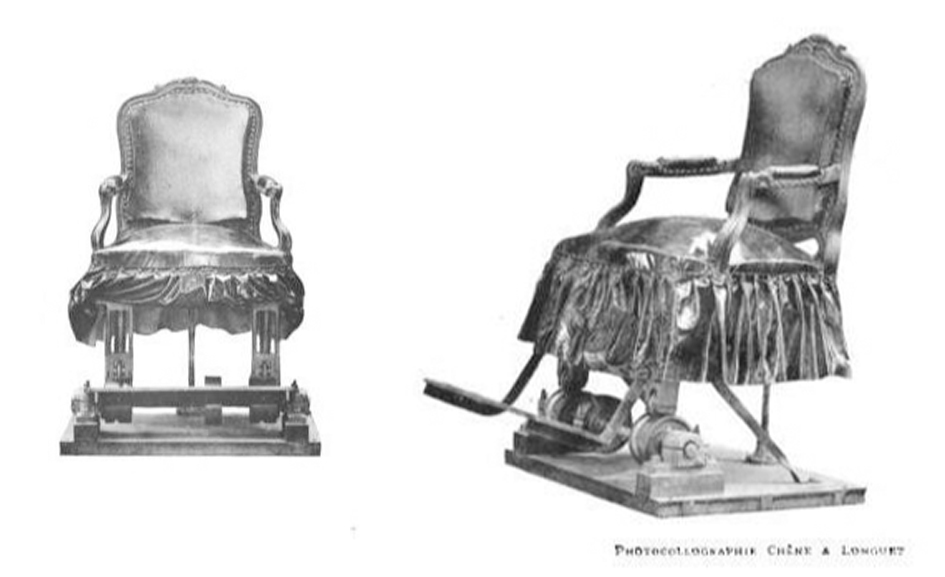 Vibration helmet according to Prof. Jean-Martin Charcot, Fig. 1-3, p. 265,  1892, Scientific American. Ser. 2, Jg. 67. New York: Scientific American,  1892. - Album alb4528832