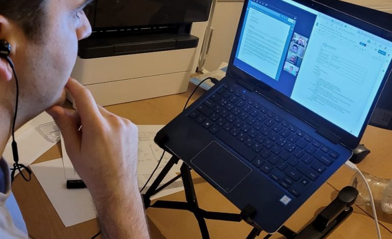 Man looking at laptop